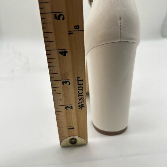 Sam Edelman Heels Womens 5.5 White Leather Yasha Studs Strappy Heels Sandals - Picture 10 of 11